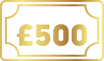 Includes 5 lots of £500